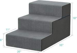 Hondentrappen voor hoge bedden om op hoog <span class=keywords><strong>bed</strong></span> te komen, 3-traps kattenhelling voor grote honden - Product Image 5