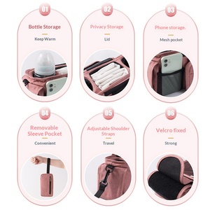 Nueva bolsa de almacenamiento para cochecito de bebé, bolsa colgante multifuncional para cochecito, bolsa para mamá con organizador de botellas para accesorios de cochecito de bebé - Product Image 2