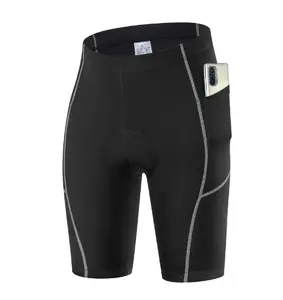 Shorts de ciclismo masculino com alças de equitação e alça antiderrapante Gel 3D de secagem rápida respirável