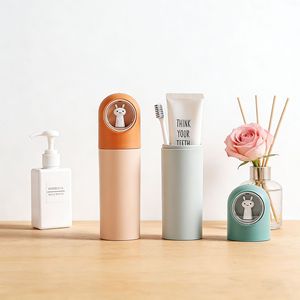 Travel <b>Toothbrush</b> <b>Holder</b> Set With Bunny Design PP Material For Travel And Bathroom Use - Product Image 1