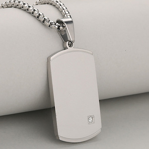 <span class=keywords><strong>Collana</strong></span> in Acciaio Inossidabile Personalizzabile all'Ingrosso per Incisione, Ciondolo Semplice da <span class=keywords><strong>Uomo</strong></span> Tipo Dog Tag <span class=keywords><strong>Placcato</strong></span> <span class=keywords><strong>Oro</strong></span>, Gioielli Fai-da-Te alla Moda - Product Image 5
