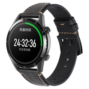 Bracelet de luxe de 22mm en cuir véritable pour <span class=keywords><strong>Amazfit</strong></span> <span class=keywords><strong>GTR</strong></span> 4 <span class=keywords><strong>3</strong></span> Pro 2E pour Xiaomi Watch S2 S1 Pro - Product Image 1
