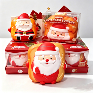 Elonna Christmas <b>Large</b> <b>Santa</b> Claus Squishy Toy TPR Soft Stress Relief Sensory Fidget Unisex for 14 Years & up - Product Image 3