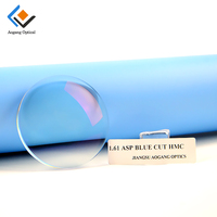 AOGANG óptico 1,61 azul corte azul filtro anteojos lentes anti reflejo revestimiento HMC lente óptica bloque azul