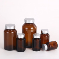 Flacon en verre brun personnalisé de 30cc, 60cc, 100cc, 150cc pour comprimés, capsules, médicaments, pilules, vitamines, produits pharmaceutiques