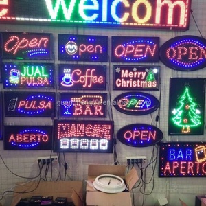 Best-seller 19X10 pollici LED rettangolare Open Sign PVC <span class=keywords><strong>corsivo</strong></span> segno pubblicitario per negozi e centri commerciali due modalità di visualizzazione - Product Image 6