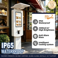 Terminal de commande en libre-service extérieur avec protection contre la pluie, kiosque lisible en plein soleil 2000 nits pour restaurant, drive-thru, Windows I5
