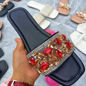 Sandalias de Mujer 2026, Sandalias Bordadas de Diseñador, Pantuflas de Mujer, Sandalias Planas de PU de Lujo, Elegantes y a la Moda para el Verano - Product Image 4