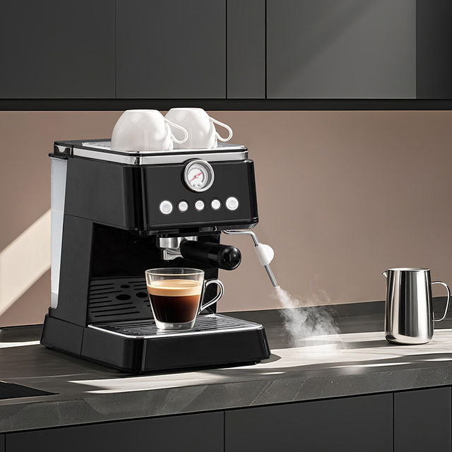 Hot OEM Professional Semi-Automatic Electric Espresso Machine Stainless Steel for Home Commercial Outdoor Use Cappuccino Maker