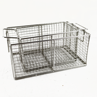 Panier en fil métallique tissé en acier inoxydable 304/316 personnalisé avec poignée flexible - Organisateur de rangement multifonctionnel pour la cuisine et l'industrie