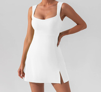 Skort respirant sans manches pour femme, pull-over pour yoga, entraînement, sport, course à pied, tennis