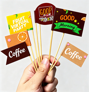 ธงตกแต่งอาหารค็อกเทลแบบพิมพ์ลายคุณภาพสูงตามสั่ง - Product Image 1