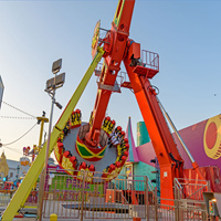 Manège Super Pendule 360 degrés en acier et fibre de verre pour parcs d'attractions extérieurs et fêtes foraines, manège à sensations fortes