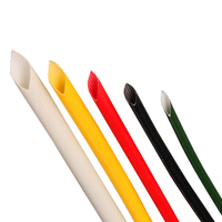 Gaine de câble en fibre de verre enduite de silicone sur mesure, matériaux d'isolation de fils haute température pour l'industrie des fils