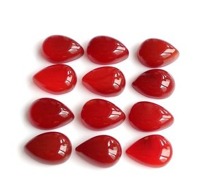 Piedra preciosa suelta cabujón de ónix rojo Natural con forma de pera hecha a mano más vendida - Product Image 3