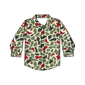 Conjunto <span class=keywords><strong>de</strong></span> Pijama Navideño para Niños, Diseño <span class=keywords><strong>de</strong></span> Camuflaje <span class=keywords><strong>de</strong></span> Santa Claus, Ropa Infantil <span class=keywords><strong>de</strong></span> Boutique - Product Image 3