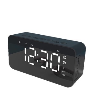 Réveil numérique avec haut-parleur Bluetooth, radio FM, lecteur de carte TF, écran LED, horloge audio de bureau pour chambre et bureau - Product Image 1