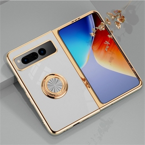 ที่ยึดแบบห่วง6D เคสฝาปิดแบบเจล TPU สำหรับ <span class=keywords><strong>Google</strong></span> Pixel พับได้เคสติดรถยนต์โครเมี่ยมสำหรับ Galaxy Z Fold 5/Fold 6 - Product Image 4
