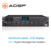 Aode S10 Professional Power Sequence 8-Channel Audio Sequencer dengan Tampilan Tegangan untuk Peralatan Panggung Suara Live KTV