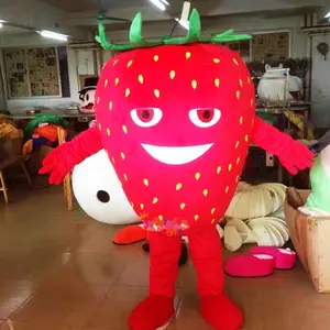 Costume de mascotte de Fruit fraise adulte grande mascotte Halloween robe drôle Cosplay Costume de fraise à vendre