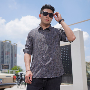 เสื้อเชิ้ตลายดอกไม้แขนยาวผู้ชายทรงหลวมสบายๆสำหรับฤดูใบไม้ผลิและฤดูใบไม้ร่วง - Product Image 2
