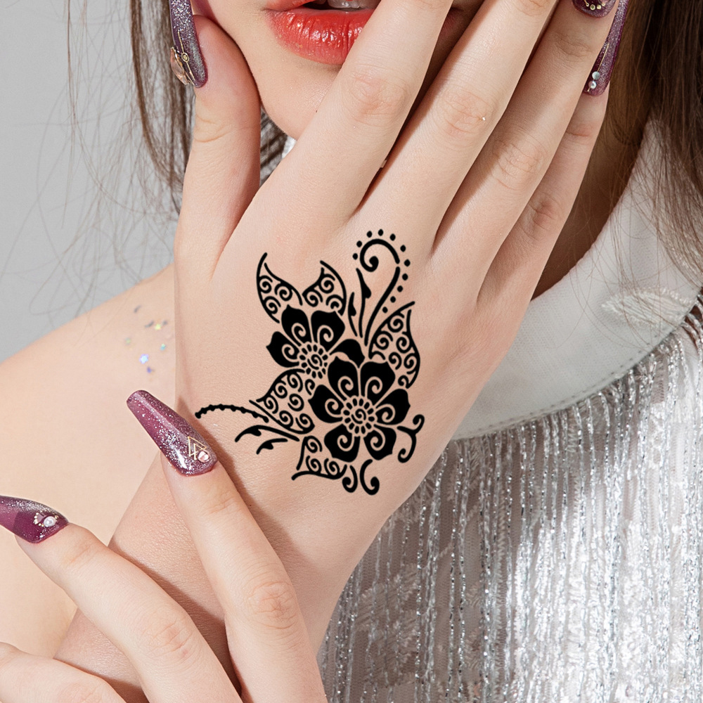 India Henna Small Tattoo Stencil Spray Painted Tattoo Henna Tattoo, image size:1000x1000