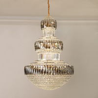 Lustre et lampes suspendues en cristal LED modernes personnalisés, grand luxe commercial pour le hall d'hôtel, décoration de luxe pour la maison