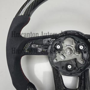 พวงมาลัยคาร์บอนไฟเบอร์อัลคันทาร่าคุณภาพสูงสำหรับรถยนต์ออดี้รุ่น A3 A4 A4L A5 A7L A8 Q5 Q7 B9 A6 R8 TT - สินค้าใหม่ - Product Image 3