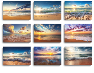 Bán Buôn Hoàng Hôn Biển Vải Sơn Với Đơn Giản Khung Kỹ Thuật Số In Nhà Treo Nghệ Thuật Cho Homestay Căn Hộ - Product Image 3