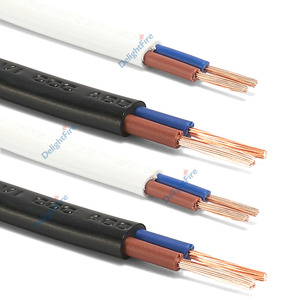 18AWG Câble plat gainé à 2 brins Câble RVV flexible Fil de cuivre pur pour éclairage LED Cordon d'alimentation automobile de voiture Projets de bricolage - Product Image 1