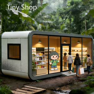 <span class=keywords><strong>Maison</strong></span> préfabriquée intelligente de petite taille, portable, avec technologie intégrée pour les capsules de café, construction modulaire moderne pour les cafés, les kiosques et les boutiques - Product Image 2
