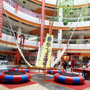 4 người Inflatable <span class=keywords><strong>Trampoline</strong></span> công viên giải trí trẻ em <span class=keywords><strong>Bungee</strong></span> nhảy <span class=keywords><strong>Trampoline</strong></span> người lớn ngoài trời <span class=keywords><strong>Trampoline</strong></span> - Product Image 4