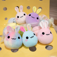 Greenmart Mini lapin personnalisé Kawaii jouet animal en peluche lapin doux brodé pour la machine à griffes de fête PP coton rempli