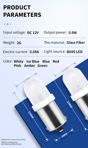 หลอดไฟ GE44 47 755 756 1893 1895 1847 BA9S หลอดไฟ LED DC AC 6.3V 6V สำหรับเครื่องพินบอล หลอดไฟ LED สีขาว น้ำเงิน ชมพู - Product Image 6