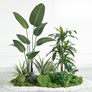 Ensemble de plantes vertes artificielles en plastique pour aménagement paysager intérieur/extérieur, type <span class=keywords><strong>arbre</strong></span>, hauteur 90 cm-300 cm - Product Image 4