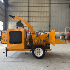 Pengiriman gratis 32hp Drum mulsa Mini umpan hidrolik otomatis dengan halangan Trailer mudah untuk memindahkan mesin penghancur kayu pengiris - Product Image 5