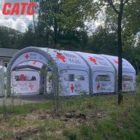 Tente tunnel gonflable CATC pour événements médicaux, ignifuge, installation facile, structure stable, respirante, publicitaire 3m*3m