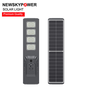 Lampes solaires 100W 120W pour l'extérieur Lampe de rue intelligente à LED haute luminosité Lampes de rue robustes solaires avec télécommande - Product Image 2
