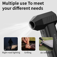 Nouveau ventilateur industriel puissant, portable, sans fil, rechargeable, 130W, turbo, élimination de la poussière, Hurricane Storm LED X6 Pro