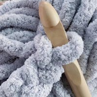 Factory Wholesale Thick Polyester Giant Colorful Fuzzy Chenille Chunky Yarn for Arm Knitting Chenille Blanket