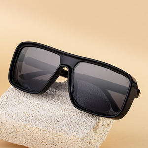 Nuevas gafas de sol con montura cuadrada para hombre, de plástico negro y metal, protección UV400, gafas de sol para exteriores, transmitancia clase 2 - Product Image 4