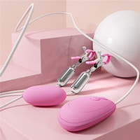 10-Frequenz Vibrations-Brustclip Zungen-Leck-Klitoris-Brust-Massage Sexspielzeug Vibrierendes Ei Rosa Nippelklemme Weiblicher Masturbator
