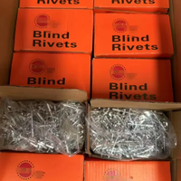 Rivet aveugle en aluminium DIN7337 4.0x10 3/8 po 3.2/4.0/4.8 1/8x1/2 po, tête ronde peinte, grade 5, marque HZ