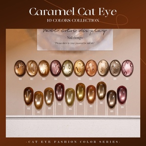 JTING Esmalte de Gel Ojo de Gato Caramelo 10 Colores Colección Otoño Invierno Sin TPO Sin HEMA OEM ODM Esmalte de Uñas Magnético - Product Image 3