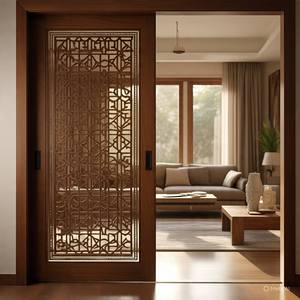 Fenêtres intérieures abordables à battant en bois massif avec panneaux de fibres de densité moyenne et portes en HDF - Product Image 5