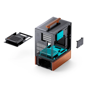 Nueva caja de <span class=keywords><strong>PC</strong></span> de madera de nogal vertical de Matx/ITX de soporte negro T7 para <span class=keywords><strong>PC</strong></span> de juegos, nueva, T7, 2017 - Product Image 6