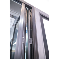 Porte coulissante en aluminium AMJ NFRC, profilé en aluminium, porte coulissante en verre, balcon, armoires, porte de balcon coulissante de haute qualité et efficace