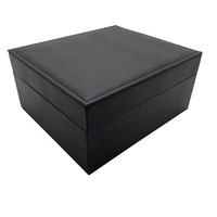 Boîte de voyage personnalisée de boutons de manchette de montre en cuir PU de grande qualité pour hommes