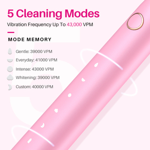 <span class=keywords><strong>Cepillo</strong></span> de dientes eléctrico rosa de alto grado <span class=keywords><strong>Cepillo</strong></span> de dientes sónico de alta frecuencia con dientes <span class=keywords><strong>sensibles</strong></span>, pulido, modos de masaje - Product Image 4