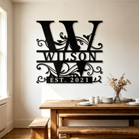 Panneau mural personnalisé en métal avec nom de famille et logo sur mesure pour la décoration de la ferme